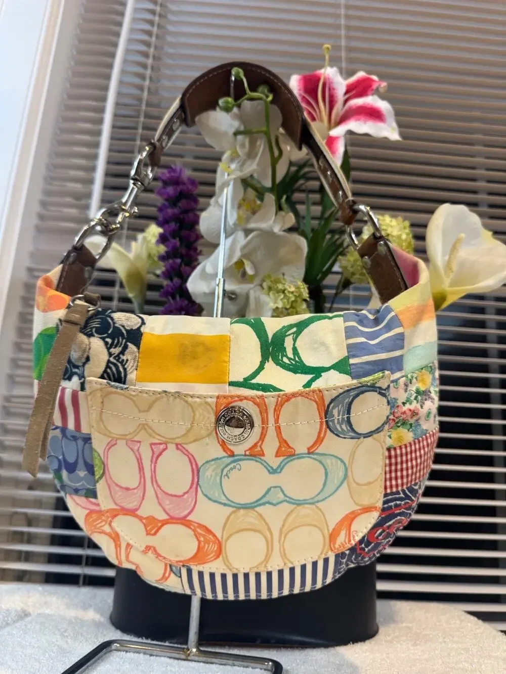 Coach Hampton Patchwork Multicolor Y2K Patchwork Hobo Bag 10441 (pu210)